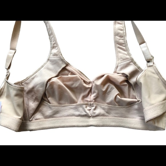 Breezies Full Coverage Satin Trim Wirefree Bra Women's Warm 36C Style# A294620 - Picture 6 of 6